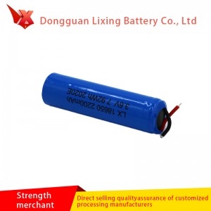 Bán hàng tạinhà máy 18650 Lithium 2200mAh Pin xe điện 3.7V Pin sạc pinnăng lượng mặt trời có chứngnhận UN38